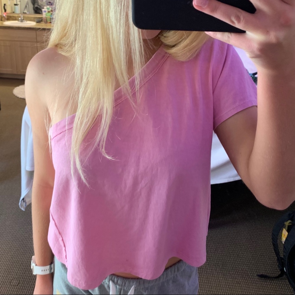 free people pink tee